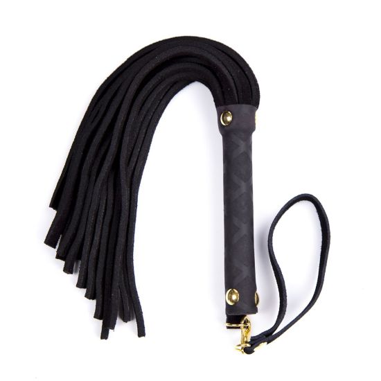 Důtky Sexys Bondage Gold Flogger, černá, 27 cm